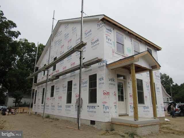 view of unfinished property