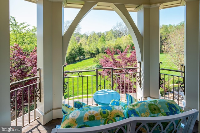 balcony with covered porch