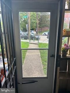 doorway to outside featuring a healthy amount of sunlight