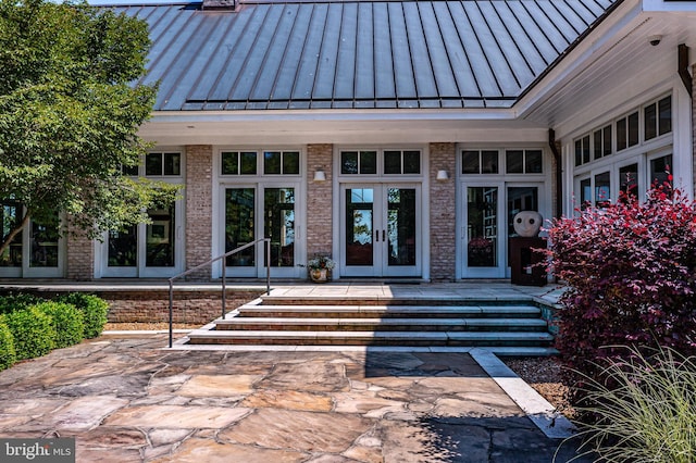 entrance to property with french doors