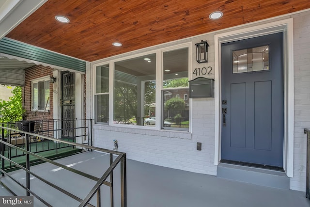 view of doorway to property