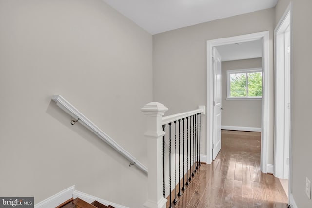 interior space with hardwood / wood-style floors