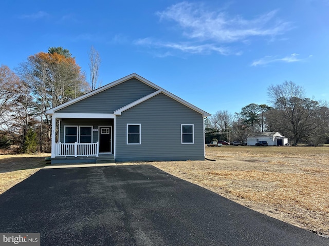 exterior space featuring a porch