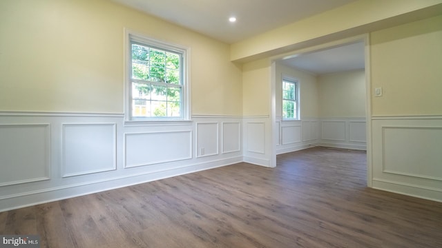 empty room featuring hardwood / wood-style floors