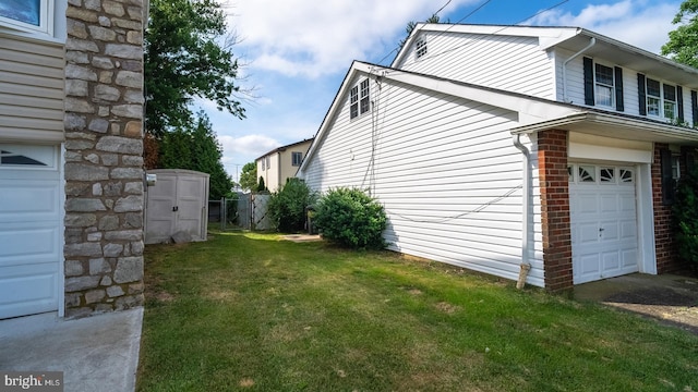 view of home's exterior featuring a yard