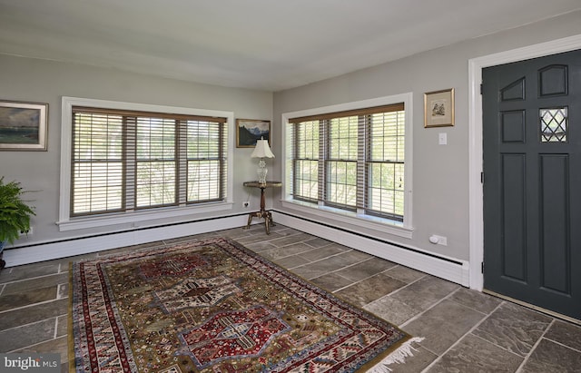 entrance foyer with baseboard heating