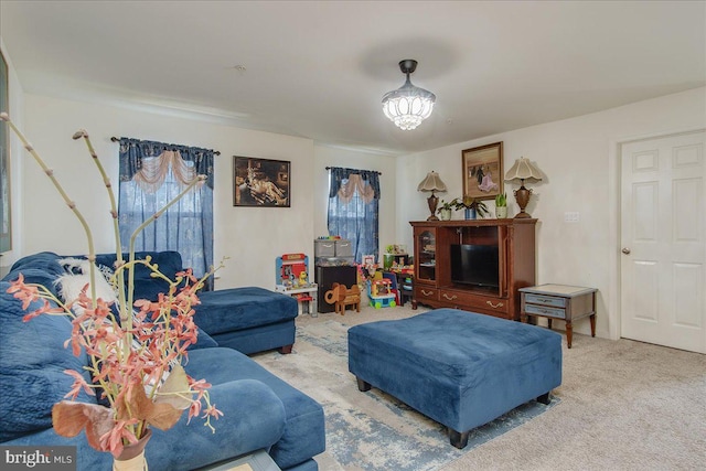 view of carpeted living room