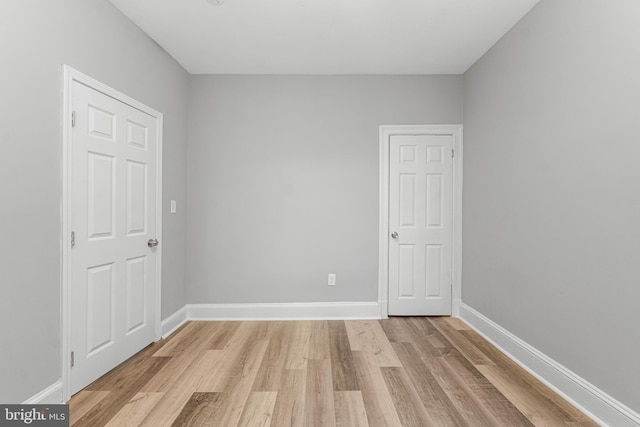 empty room featuring light hardwood / wood-style flooring