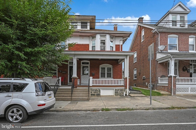 view of front of property with a porch