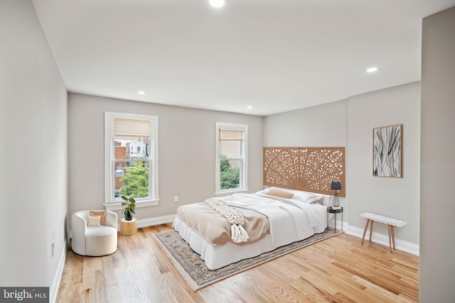 bedroom featuring wood-type flooring