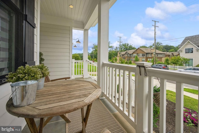 balcony with a porch