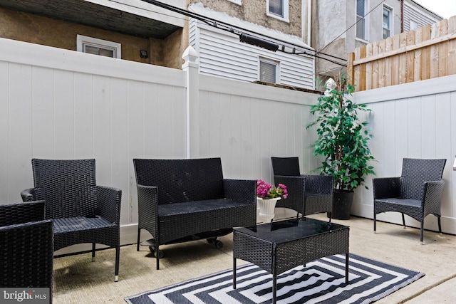 view of patio / terrace featuring outdoor lounge area