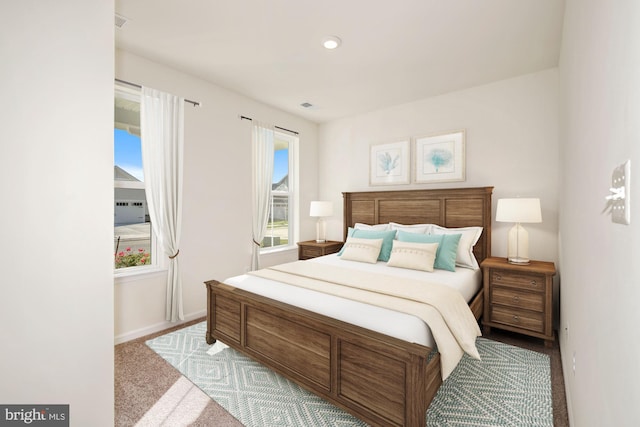 view of carpeted bedroom