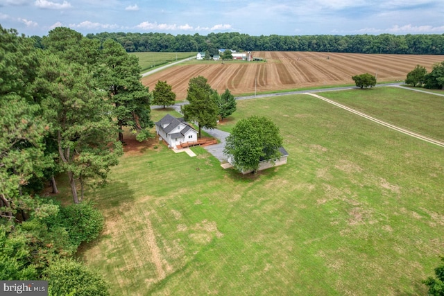 bird's eye view with a rural view