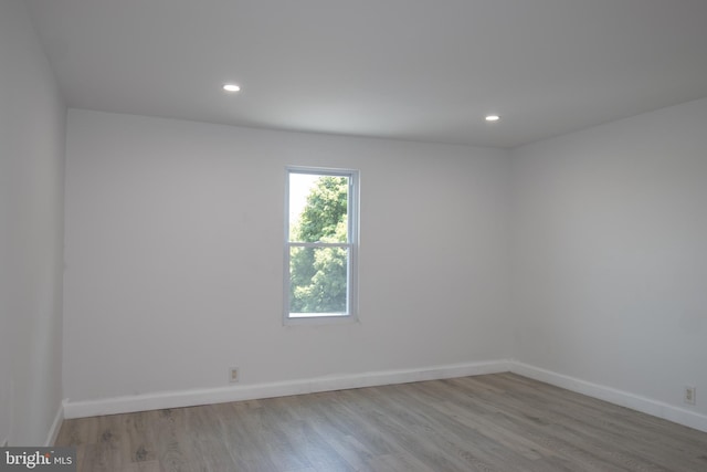 empty room featuring light wood-type flooring