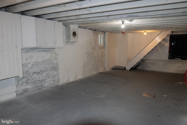 view of basement