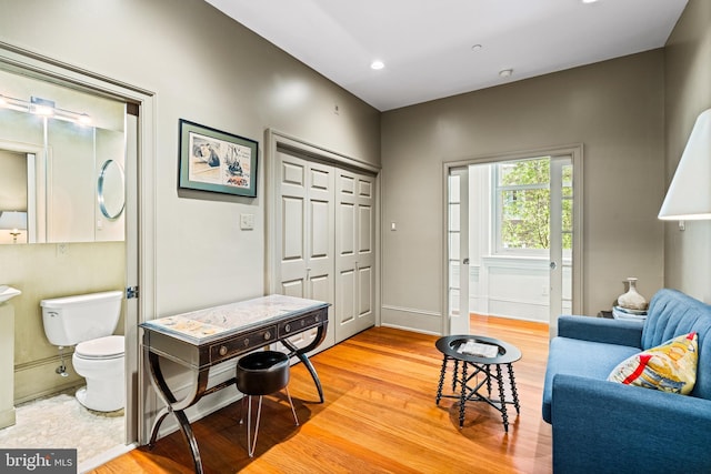 interior space featuring hardwood / wood-style floors