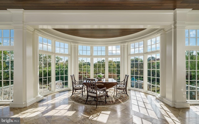 view of sunroom