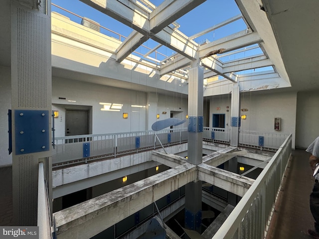 view of home's community featuring a skylight