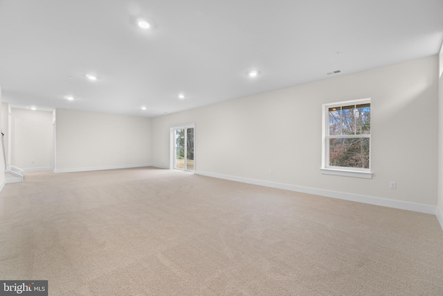 view of carpeted empty room