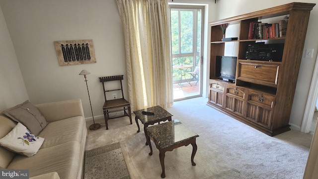 view of carpeted living room