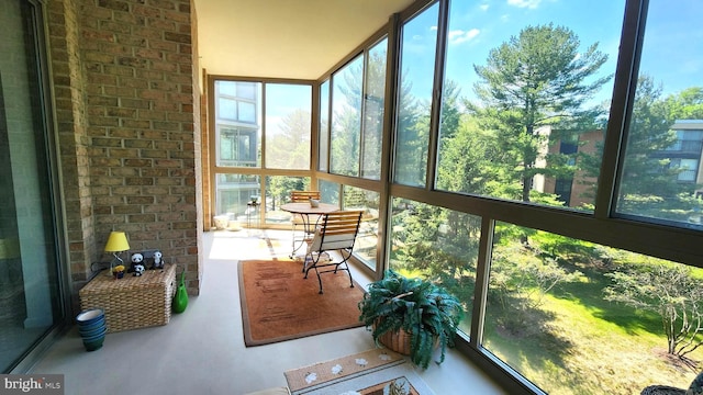 view of sunroom