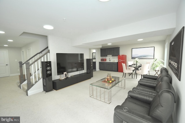 view of carpeted living room