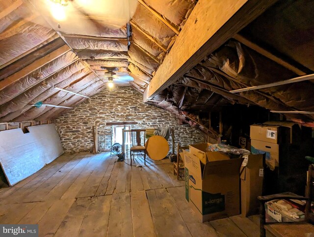 view of attic