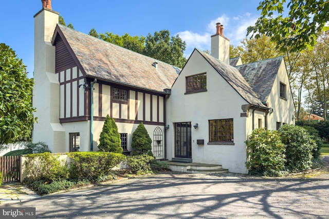 view of tudor home