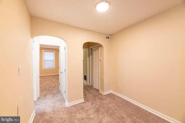 view of carpeted empty room