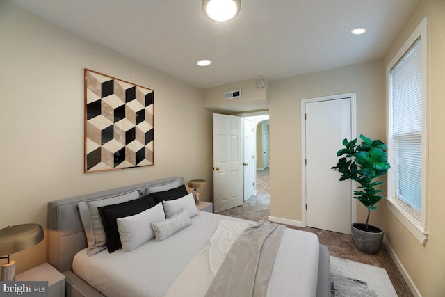 view of carpeted bedroom