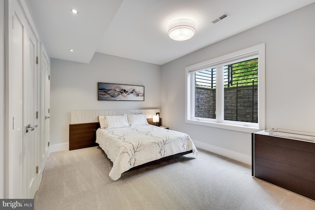 view of carpeted bedroom