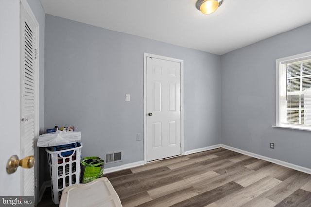 interior space featuring hardwood / wood-style floors