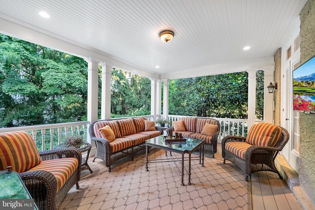 view of sunroom