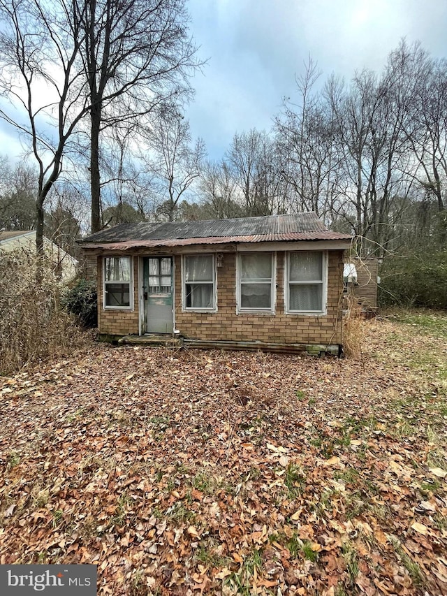 view of single story home