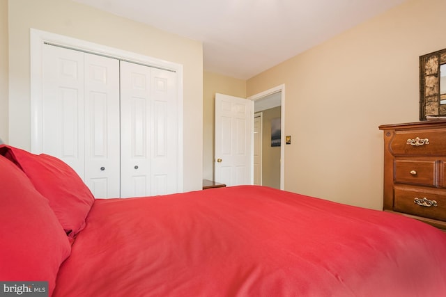 bedroom featuring a closet