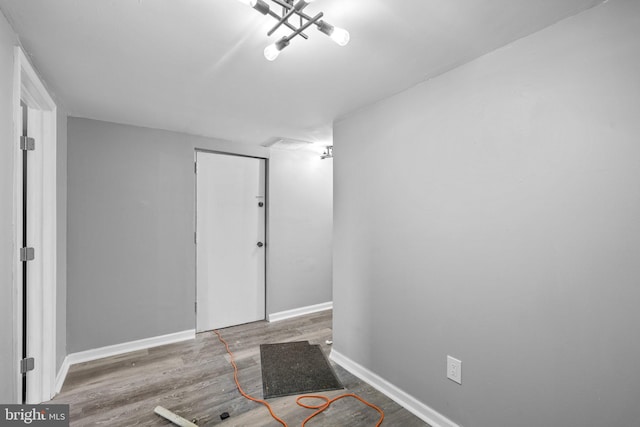 interior space with hardwood / wood-style flooring