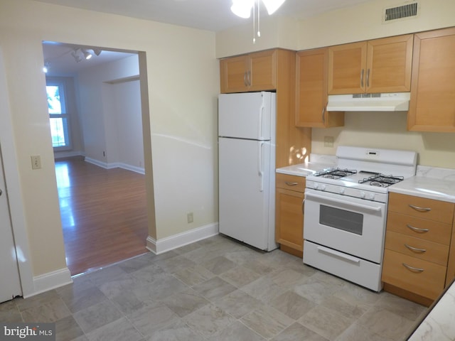 kitchen with white appliances