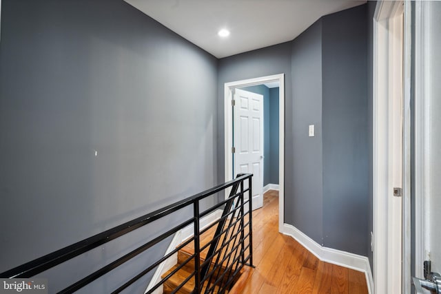 hall featuring light hardwood / wood-style flooring