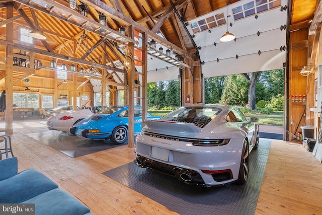 garage with uncovered parking