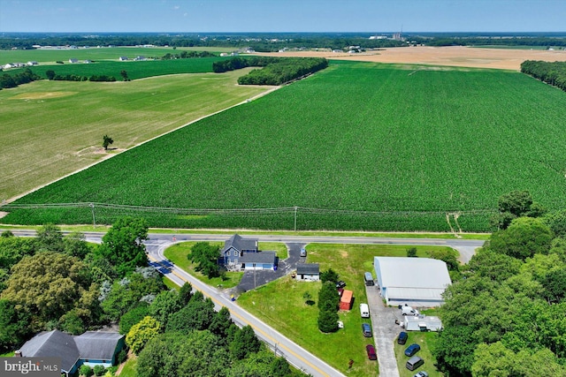 aerial view with a rural view