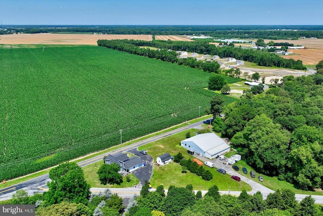 aerial view with a rural view