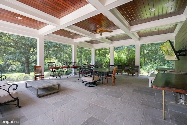 view of patio / terrace with ceiling fan