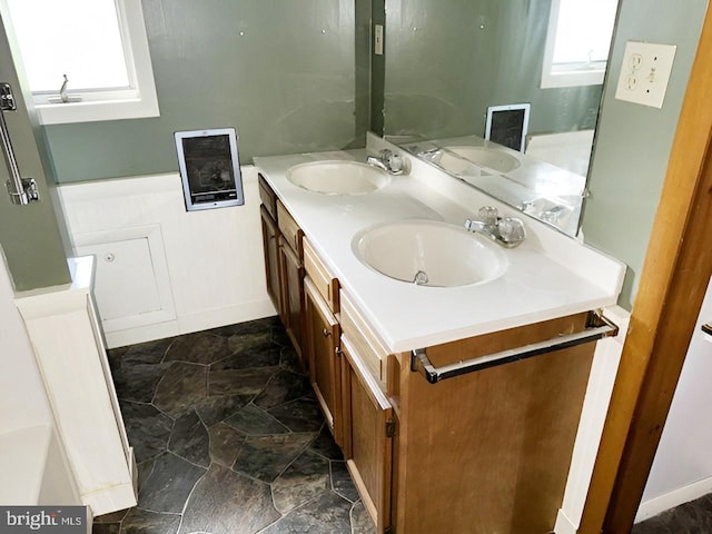 bathroom with vanity