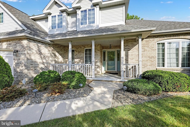 view of front of house with covered porch