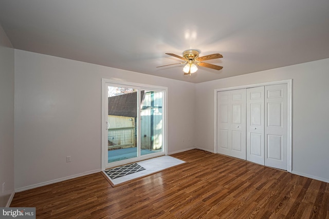403 O St, Oakland, MD 21550 - unfurnished bedroom featuring access to outside, wood finished floors, and baseboards