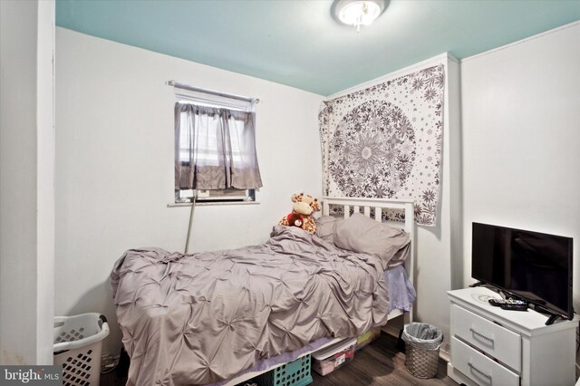 bedroom featuring hardwood / wood-style flooring