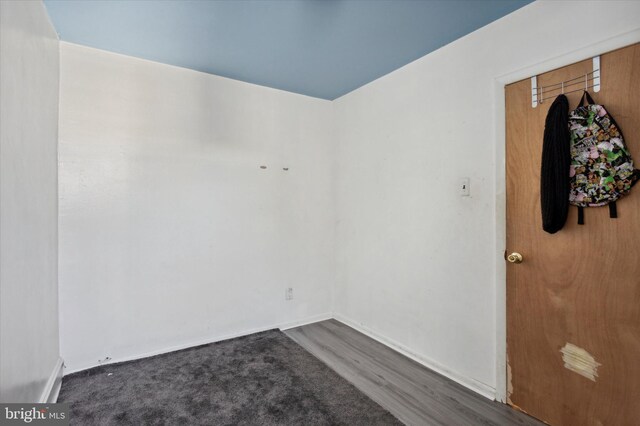 spare room featuring hardwood / wood-style flooring