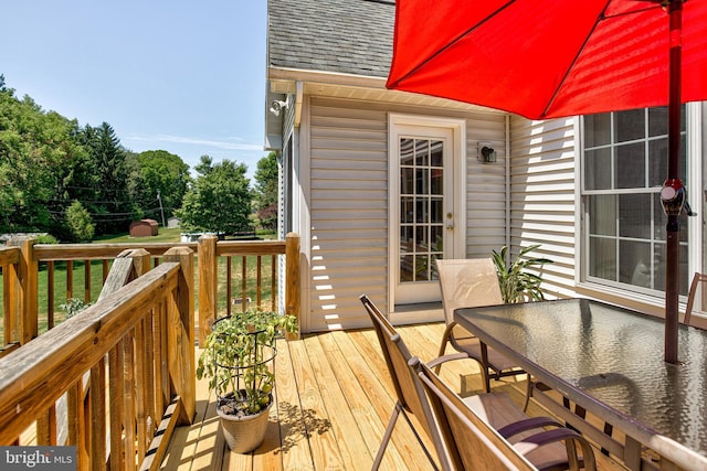 view of wooden deck