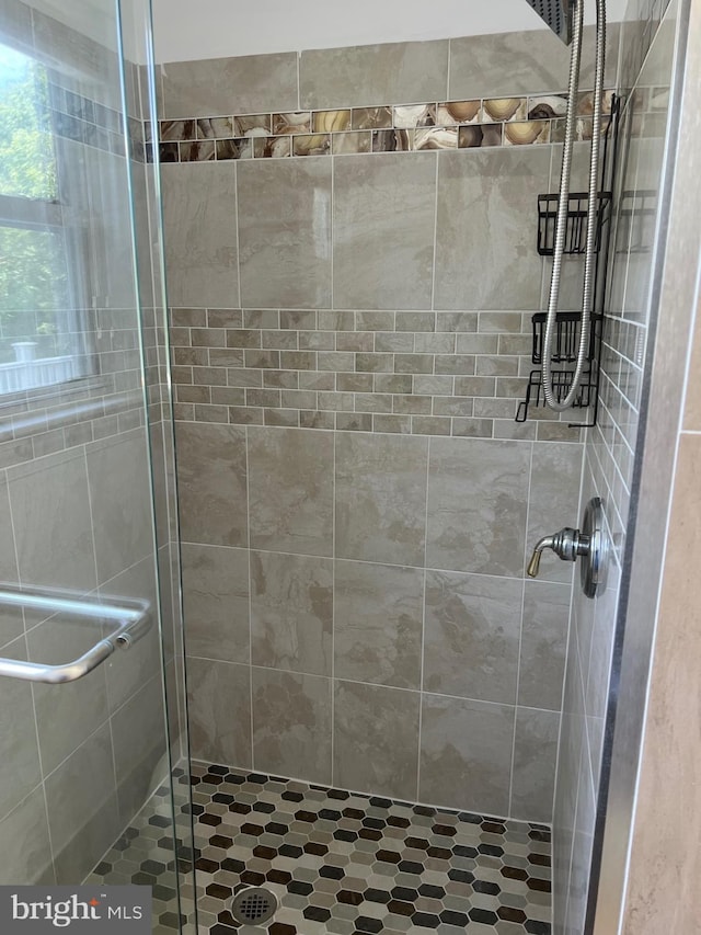 bathroom with walk in shower